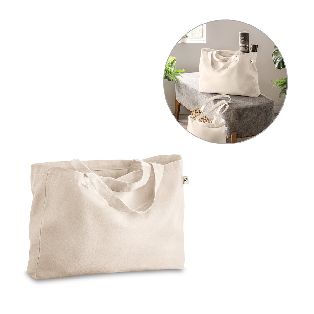 PARMA. Tasche aus Baumwolle (50 %), recycelter Baumwolle (30 %) und Polyester (20 % rPET) (280 g/m²)