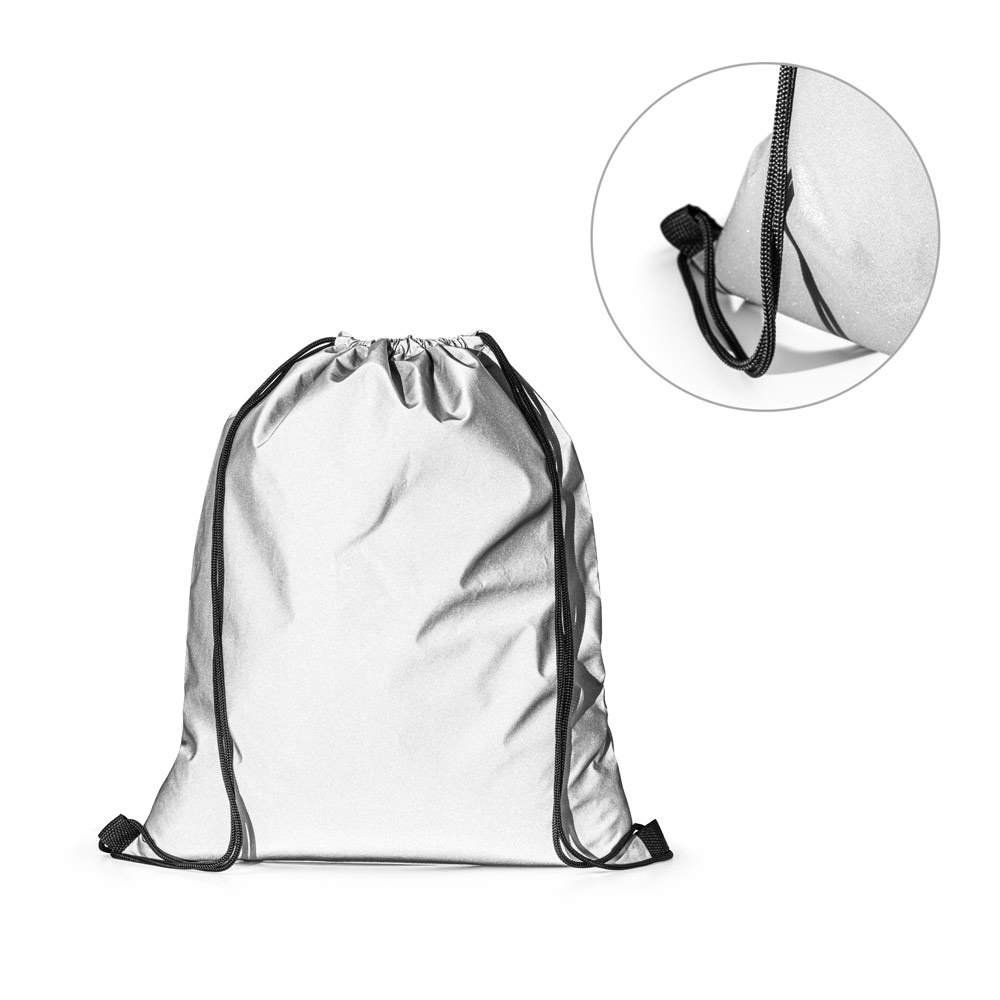 SYROS. Sac à dos réfléchissant à cordon de serrage (200 g/m²)