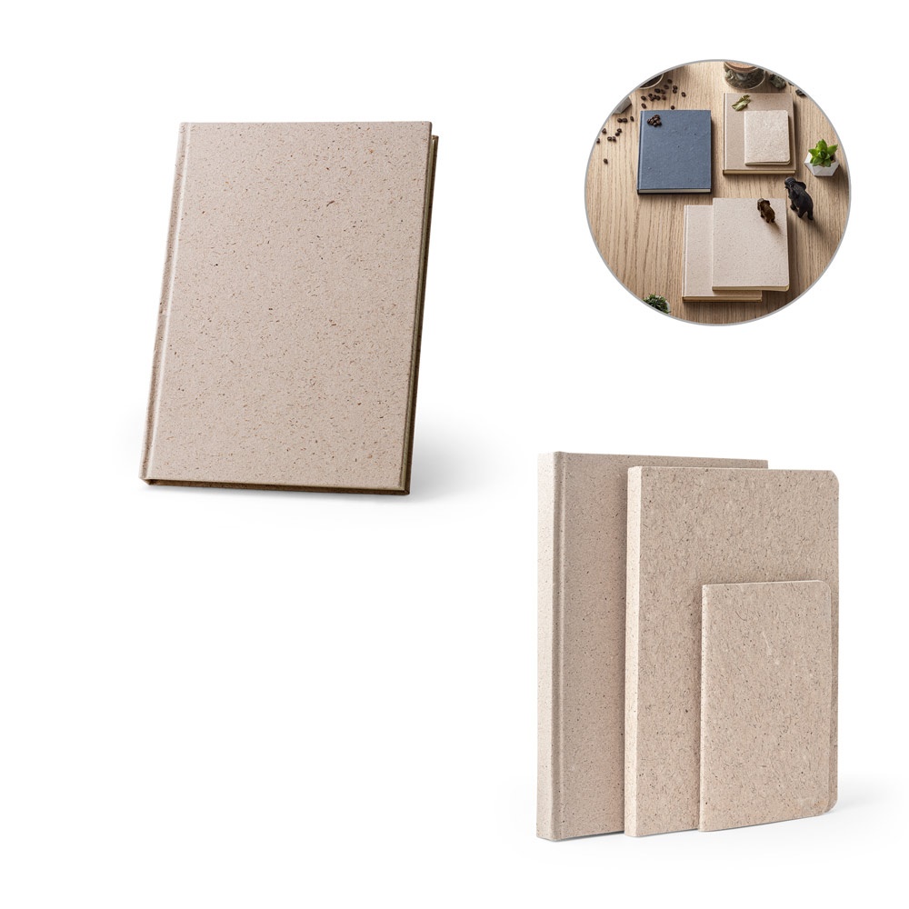 TEAPAD RIGID. A5-Notizblock mit festem Einband aus Teeblattresten (65%).