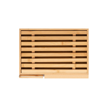 PASSARD. Planche à découper le pain en bambou avec couteau en acier inoxydable. - 160 - Naturel