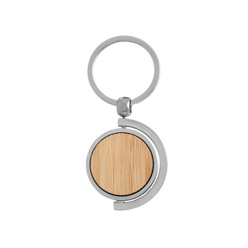HOMER ROUND. Porte-clés rond en bambou.