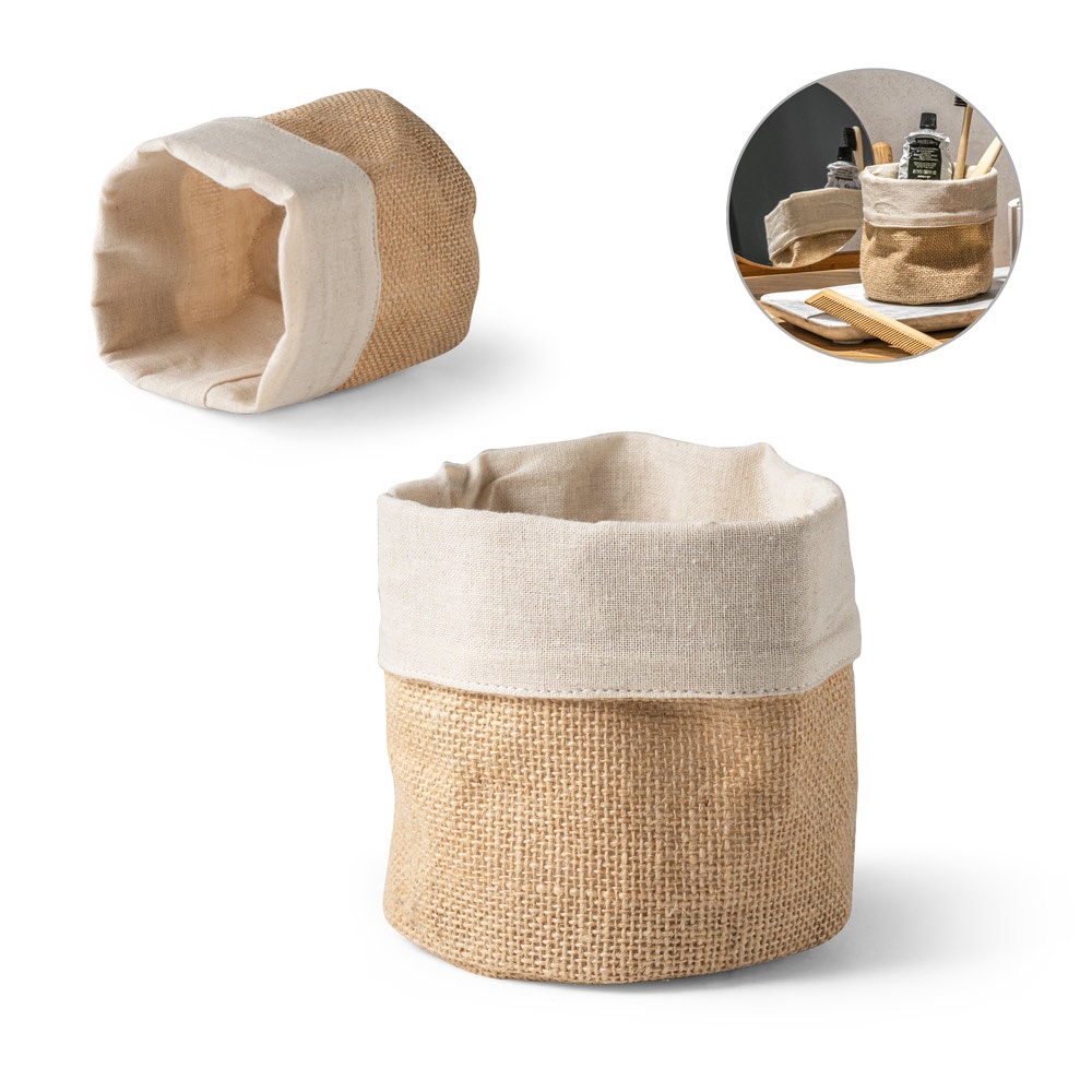 DUCASSE. Sac multi-usage en jute (260 g/m²) et coton (120 g/m²).