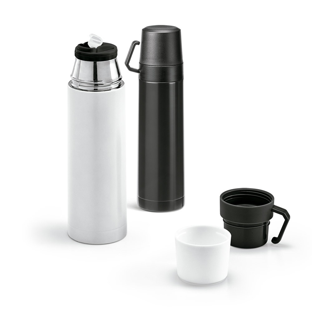 SICHER. Thermoskanne aus Edelstahl und PP, 490 ml