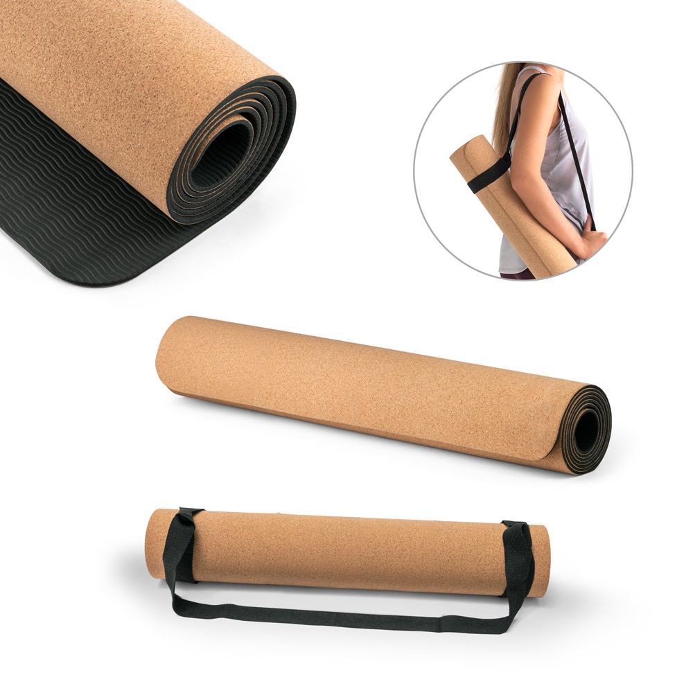 GERES. Tapis de yoga en liège et TPE, jusqu'à 3,7 mm d'épaisseur.