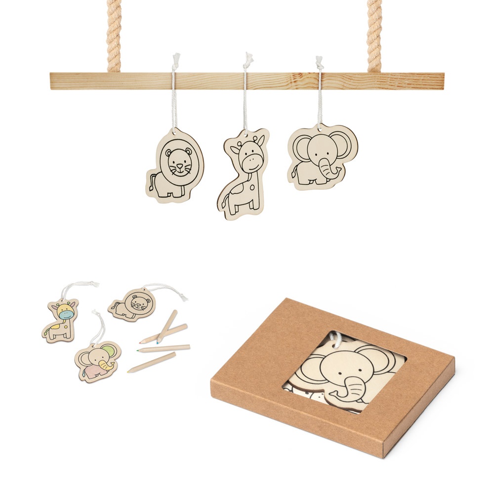 FAUNA. Malset aus Holz für Kinder.