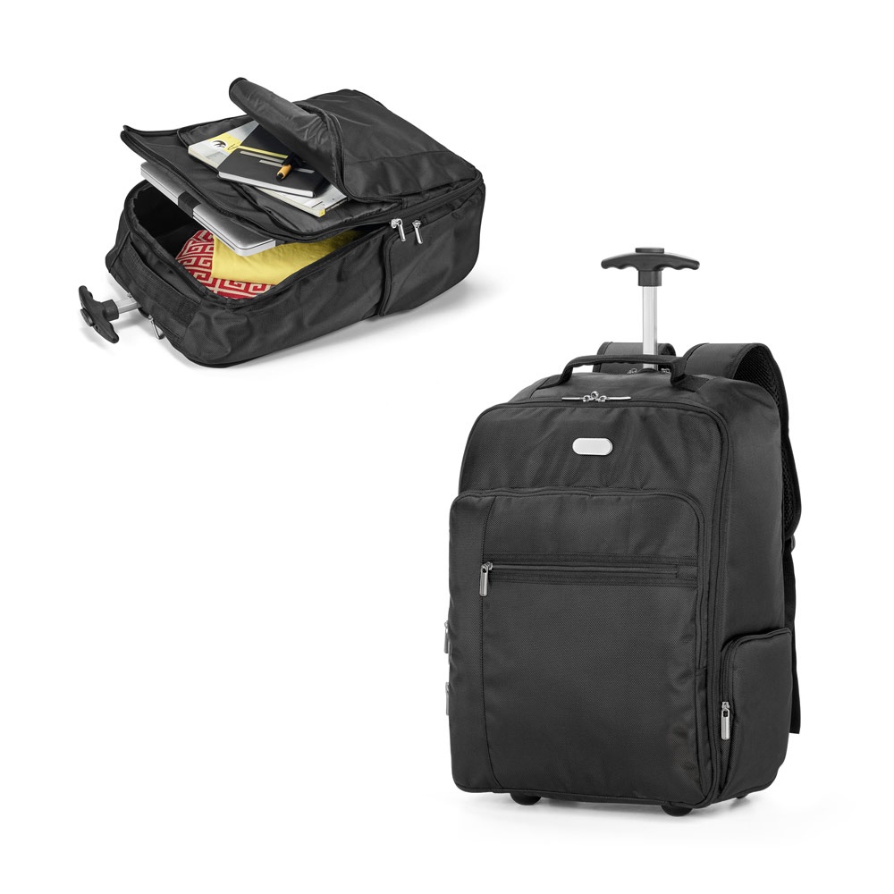 AVENIR. Zaino trolley porta PC 17'' in poliestere 1680D e 300D