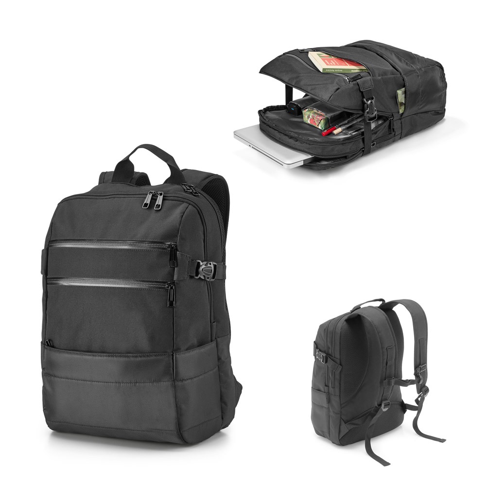 ZIPPERS BPACK. Zaino porta PC 15'6'' in poliestere 300D e jacquard 840D