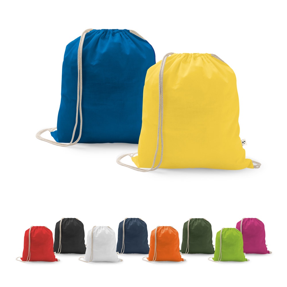 ISTANBUL. Rucksack mit Kordelzug aus recycelter Baumwolle (70 %), Polyester (30 % rPET) (150 g/m²)