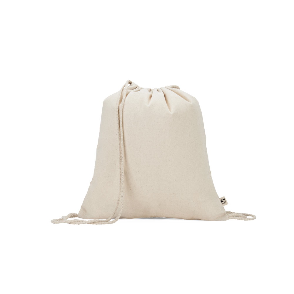 MAJORQUE. Sac à dos à cordon 100% coton recyclé (180 g/m²).