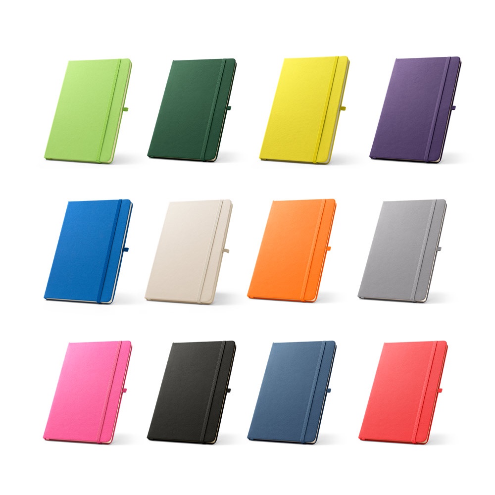 ANNE. Bloc-notes A5 en polyester recyclé (100 % rPET) avec pages lignées