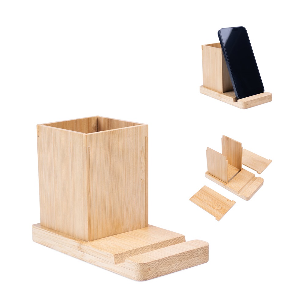 ERWIN. Set da scrivania con supporto per il cellulare e tazza