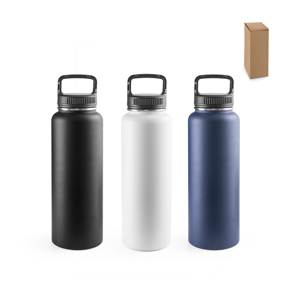 SINNER. Bouteille d'eau en acier inoxydable recyclé à 90 %, d'une grande capacité allant jusqu'à 1200 ml.