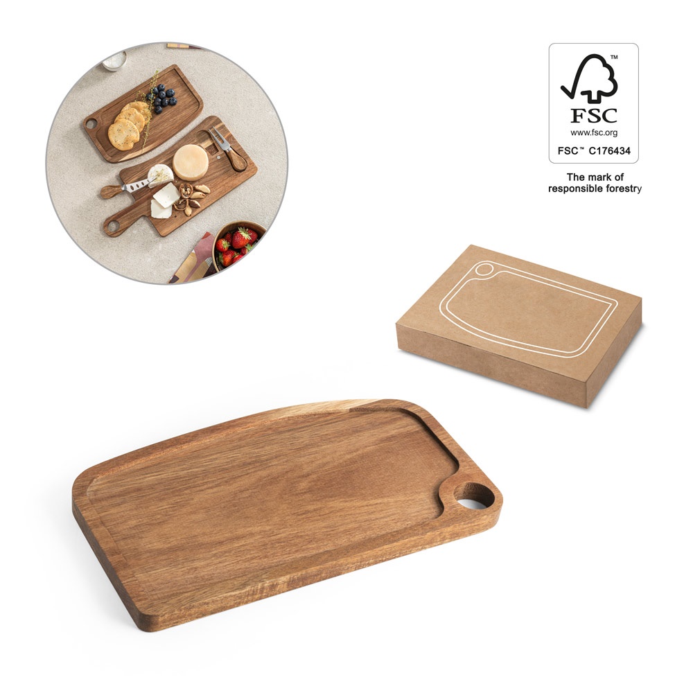 CÂPRE. Planche à découper en bois d'acacia