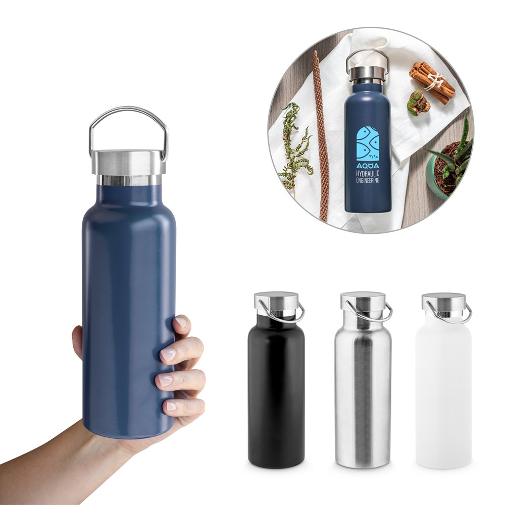 DUPLANTIS. Bouteille d'eau en acier inoxydable (36 % recyclé) avec isolation à double paroi, 810 ml.