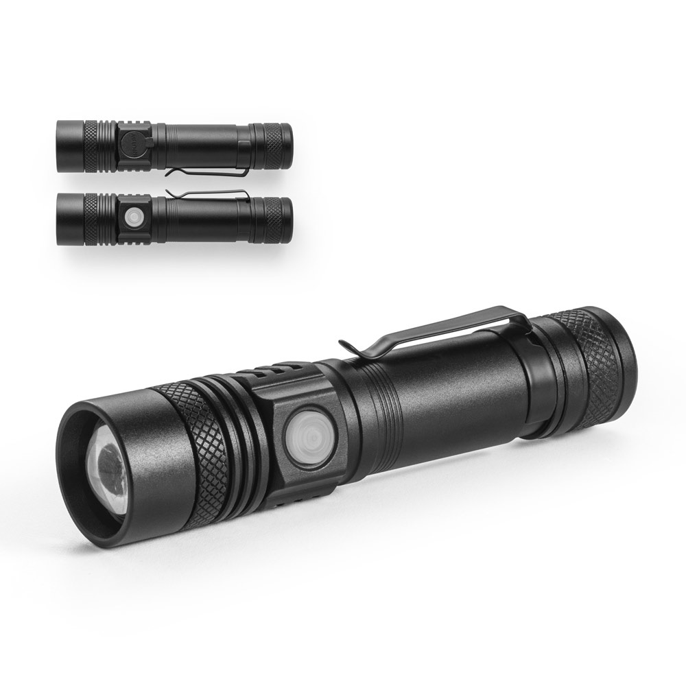 UNGAR. Wiederaufladbare 5-W-Taschenlampe aus recyceltem Aluminium (100 % rAL).