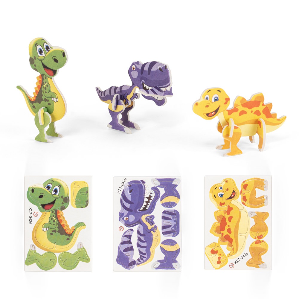 DINOSAURE. Puzzle dinosaure 3D en papier et EVA.