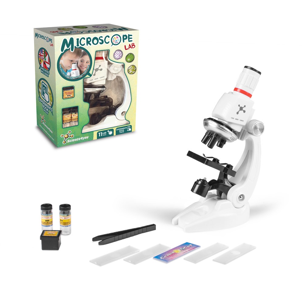 Microscope. Jeu éducatif pour enfants.