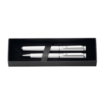 COFFRET CALIOPE. Coffret comprenant un stylo roller et un stylo bille en métal. - 106 - Blanc
