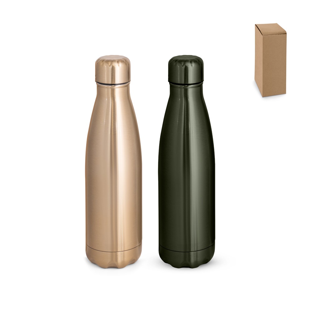 SHOW METALLIC. Bouteille d'eau en acier inoxydable avec une finition métallique mate, 510 ml.