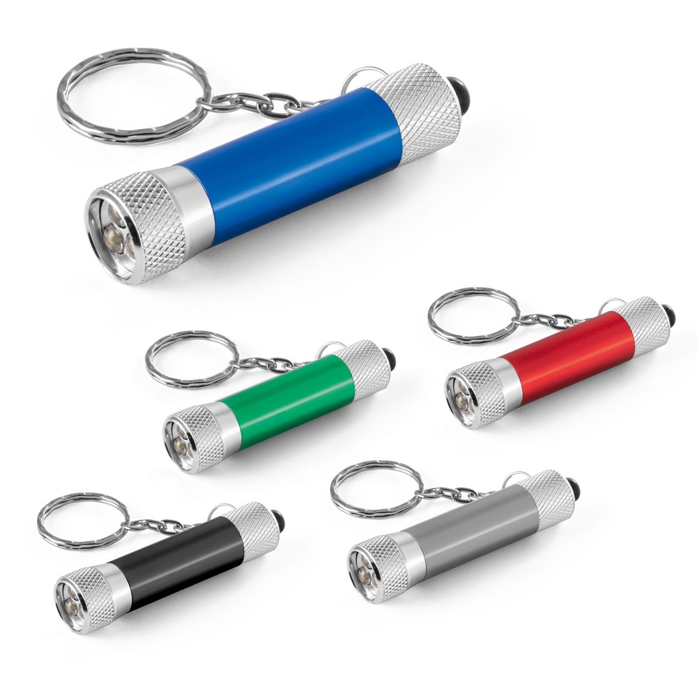 LERGAN. Porte-clés en aluminium avec 3 lumières LED.