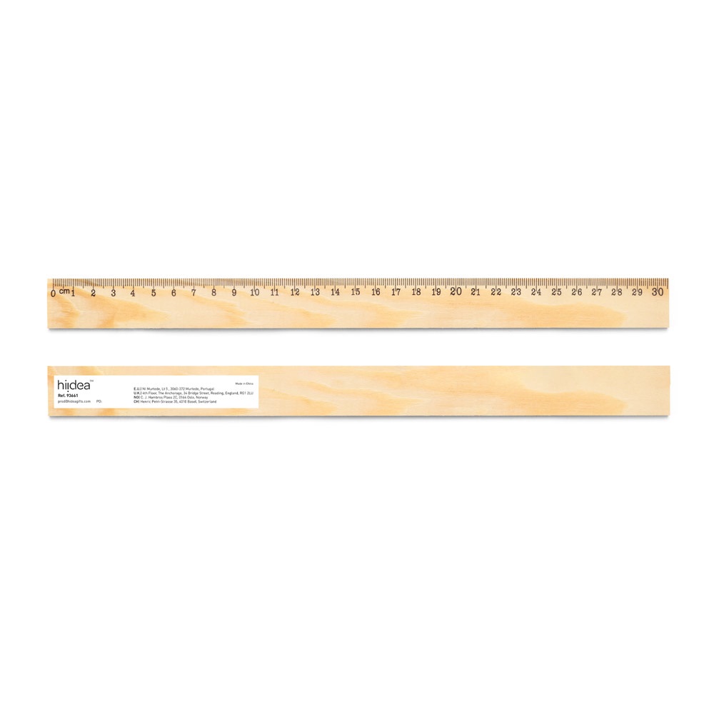 WESLEY 30. Kiefernholzlineal mit 30-cm-Skala