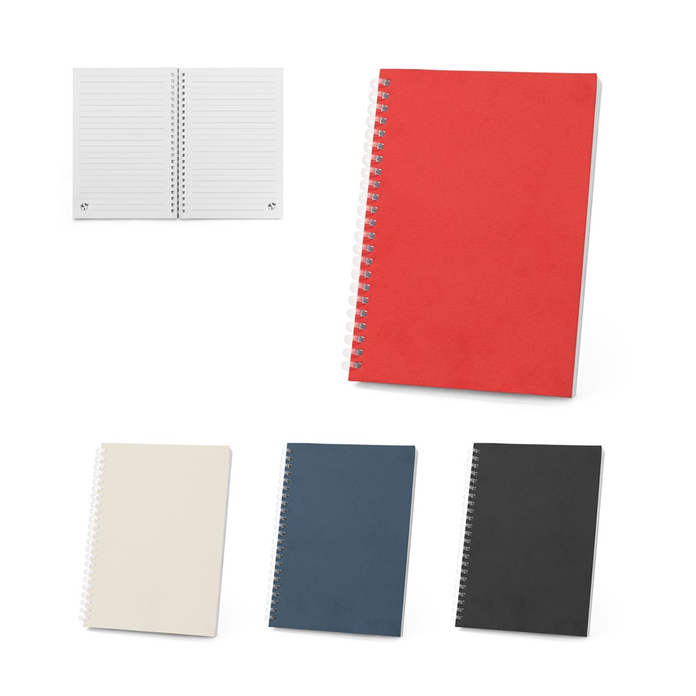SCHILLER. A5-Notizbuch mit flexiblem Einband, hergestellt aus 100 % Recyclingpapier.