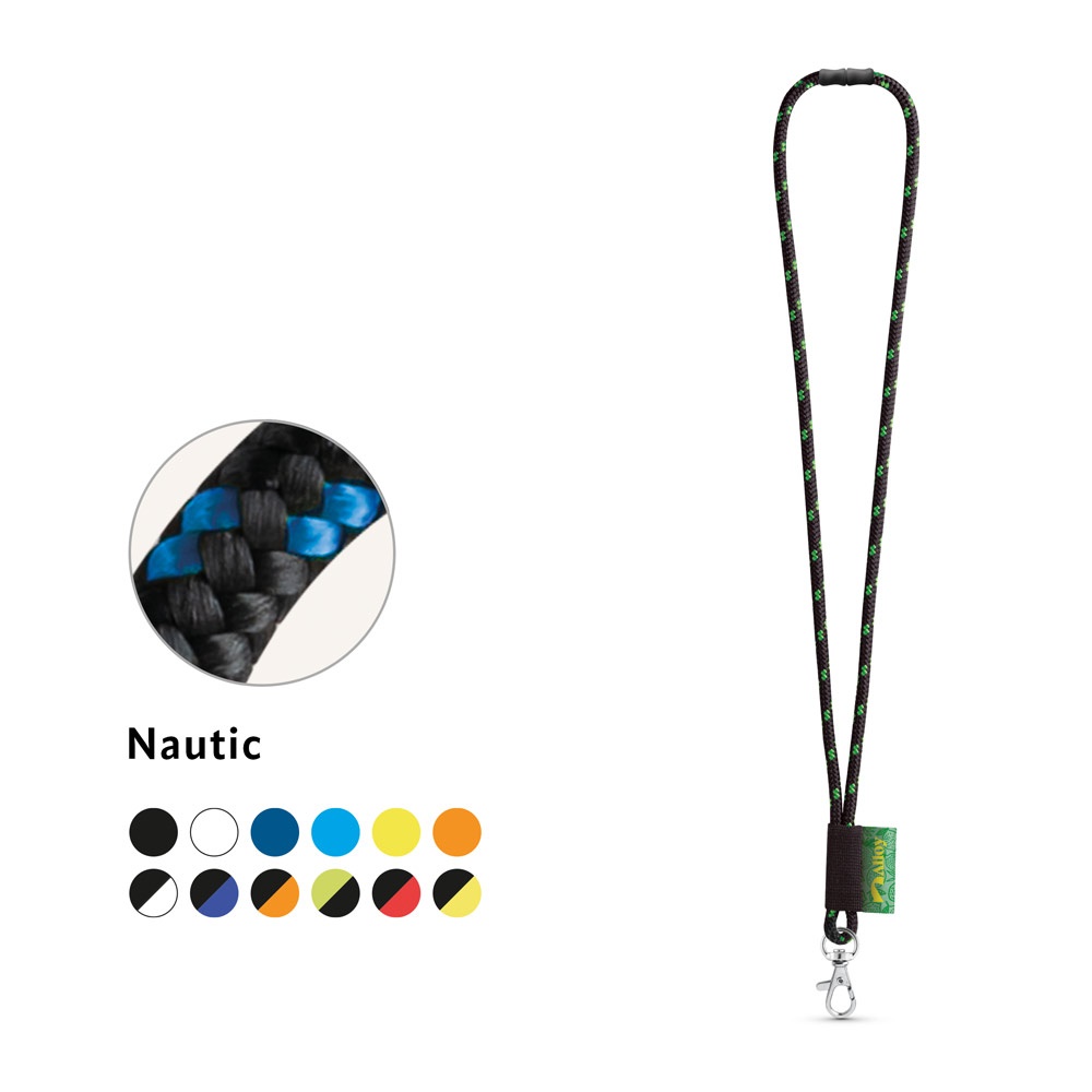 MANSFIELD. NAUTIC Jeu de lanières, longues (Ø 7 mm), avec mousqueton à levier de 9 mm et verrou de sécurité Ø 7 mm.