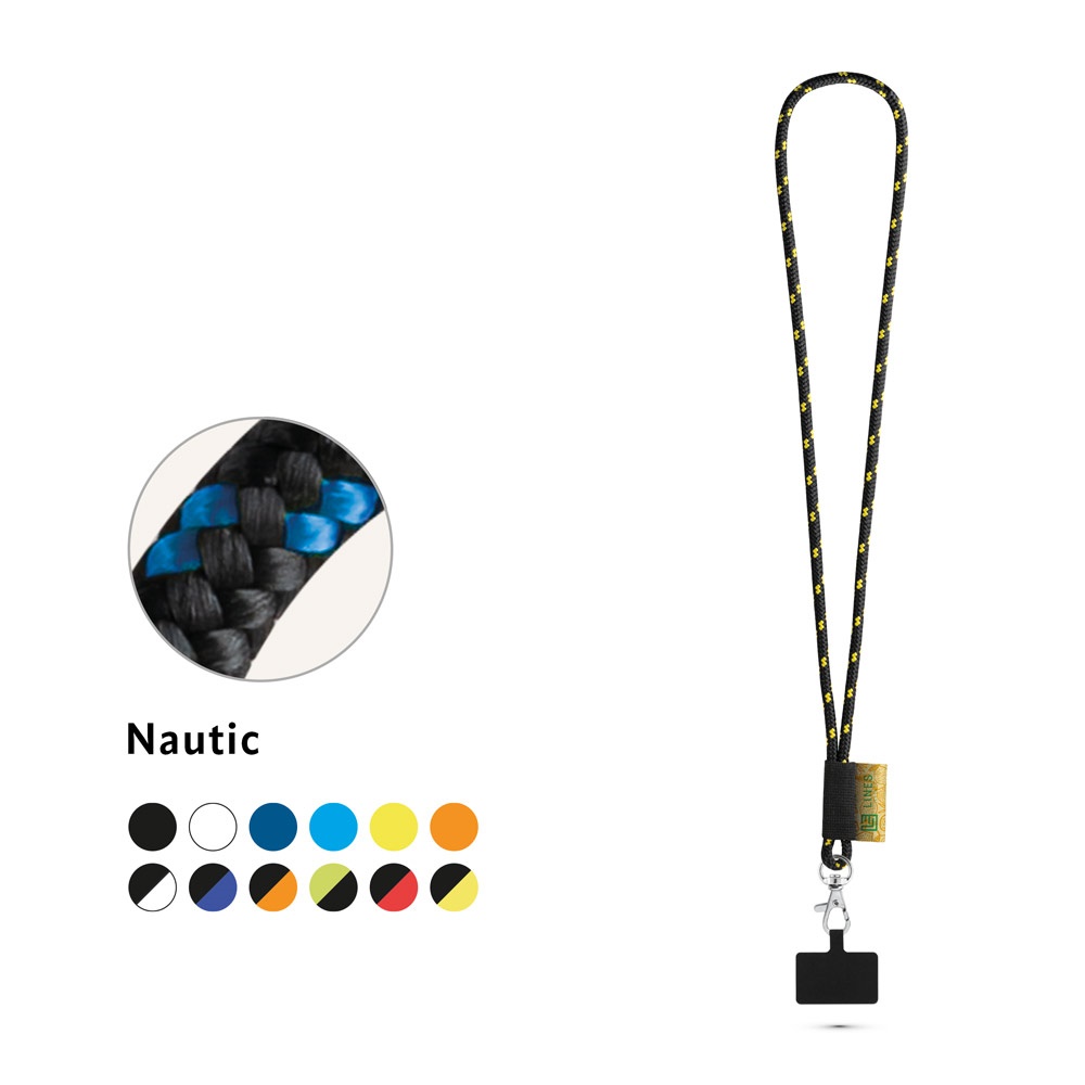 STAFFORD. NAUTIC Lanière longue (Ø 7 mm) avec mousqueton à levier de 9 mm et support pour téléphone portable