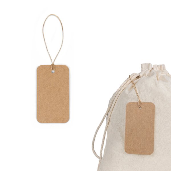 LABEL RECTANGULAR. Etichetta rettangolare realizzata in carta riciclata al 100% (700 g/m²)