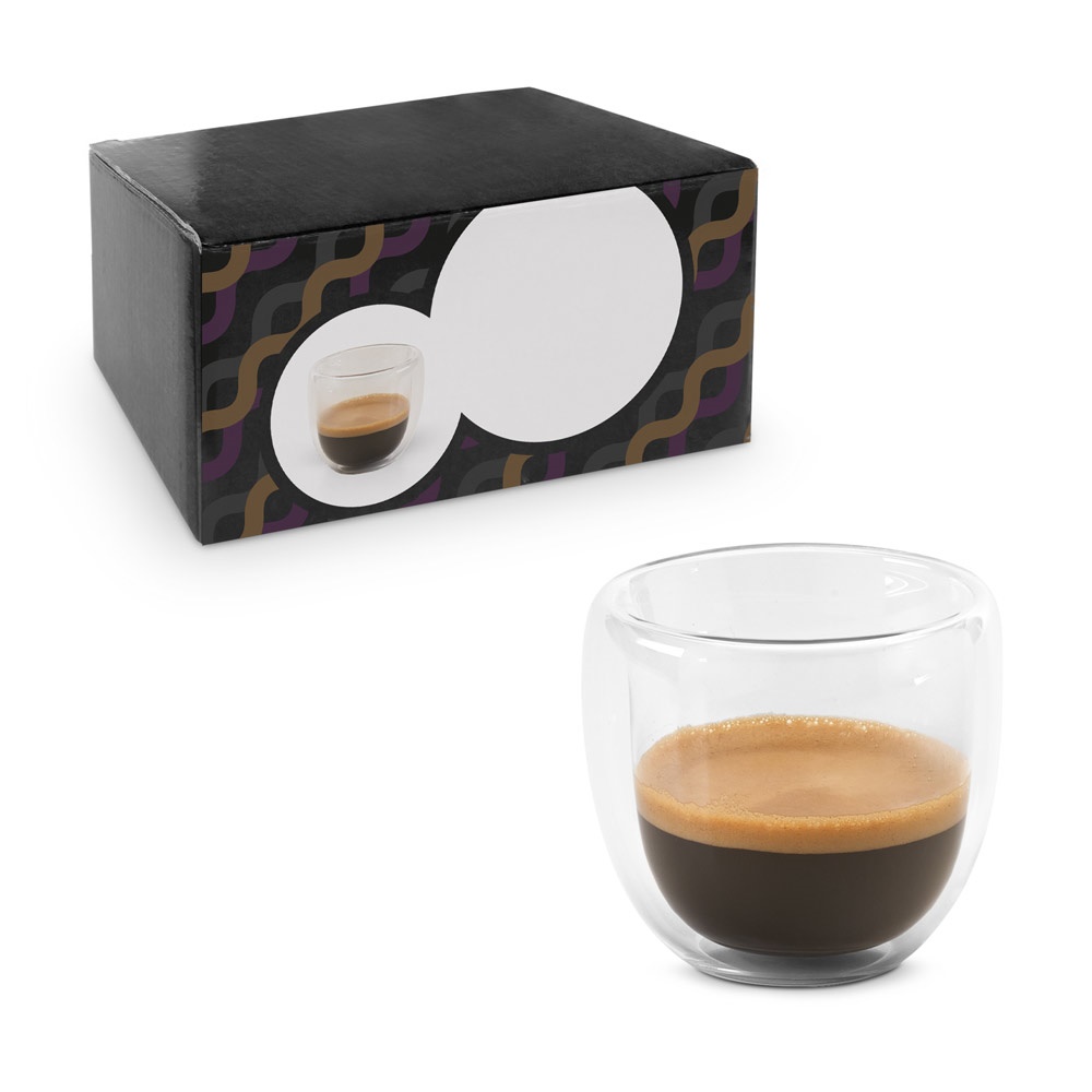 EXPRESSO. Kaffeeservice aus Borosilikatglas mit 2 Tassen.