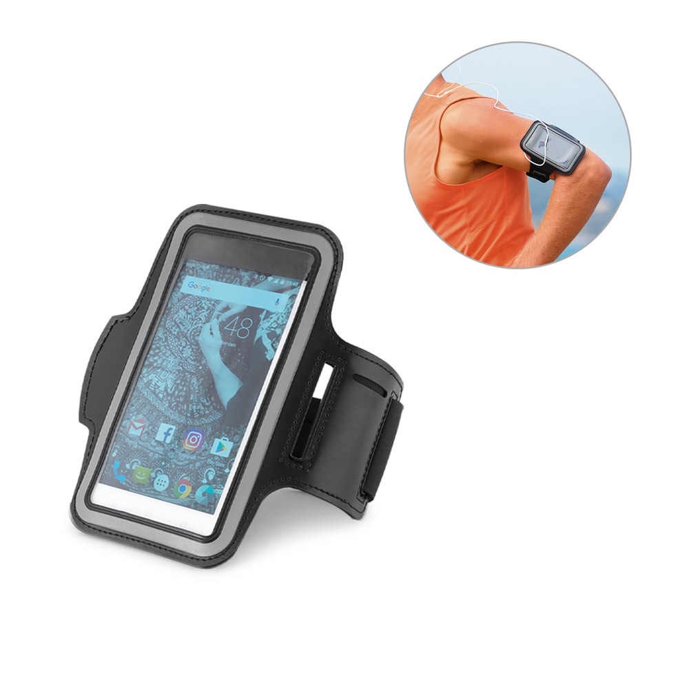 CONFOR. Fascia da braccio in PU e softshell per smartphone da 6.5"