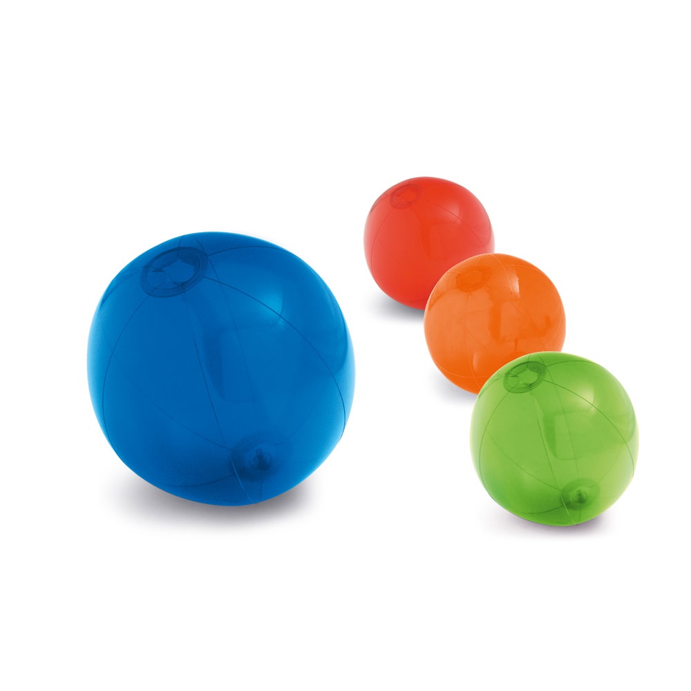 PECONIC. Ballon de plage gonflable en PVC translucide.