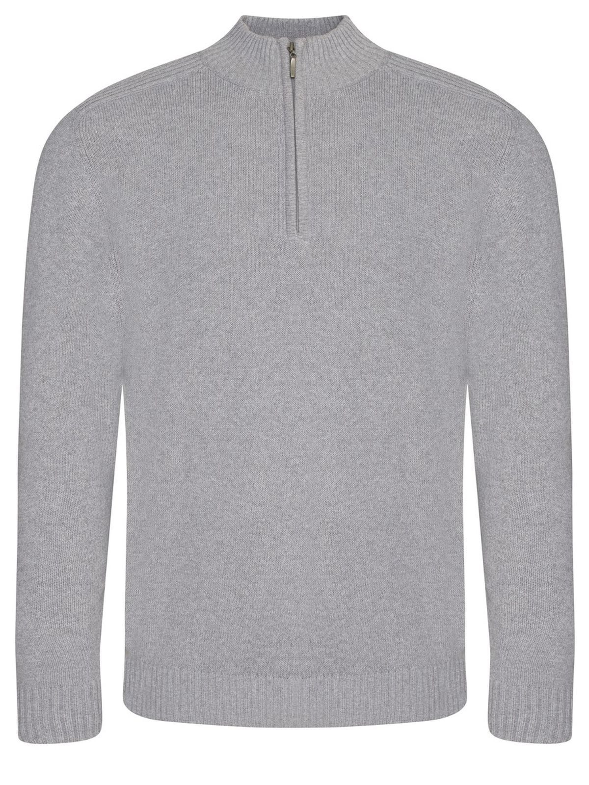 Wakhan 1/4 Zip Sustainable Sweater - HGR - Heather Grey