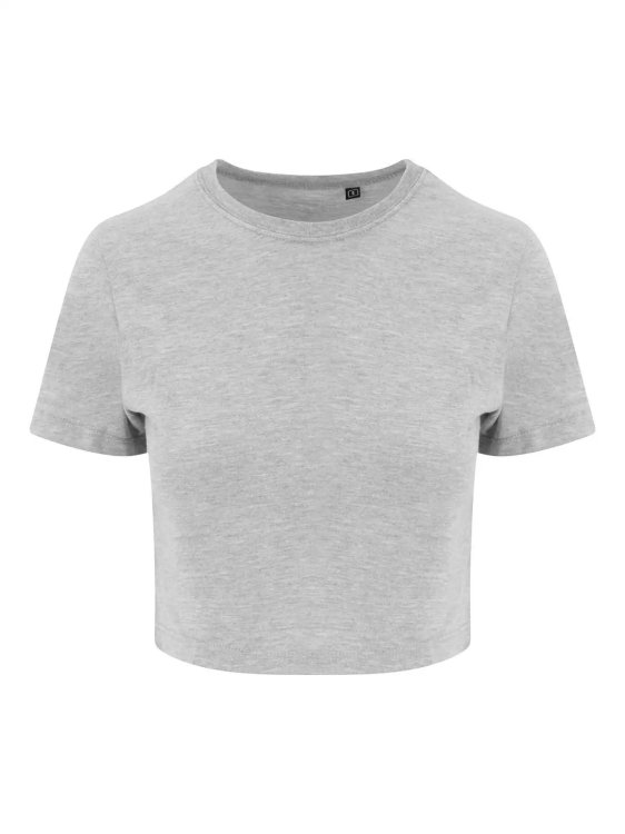 T-shirt crop tri-matière pour femme - HGR - Heather Grey