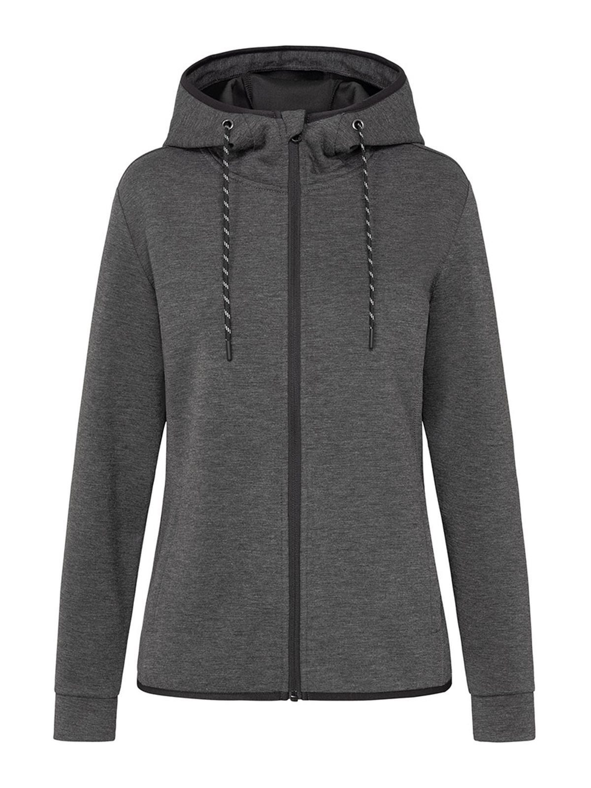 Recycled Scuba Jacket Women - ANH - Anthra heather