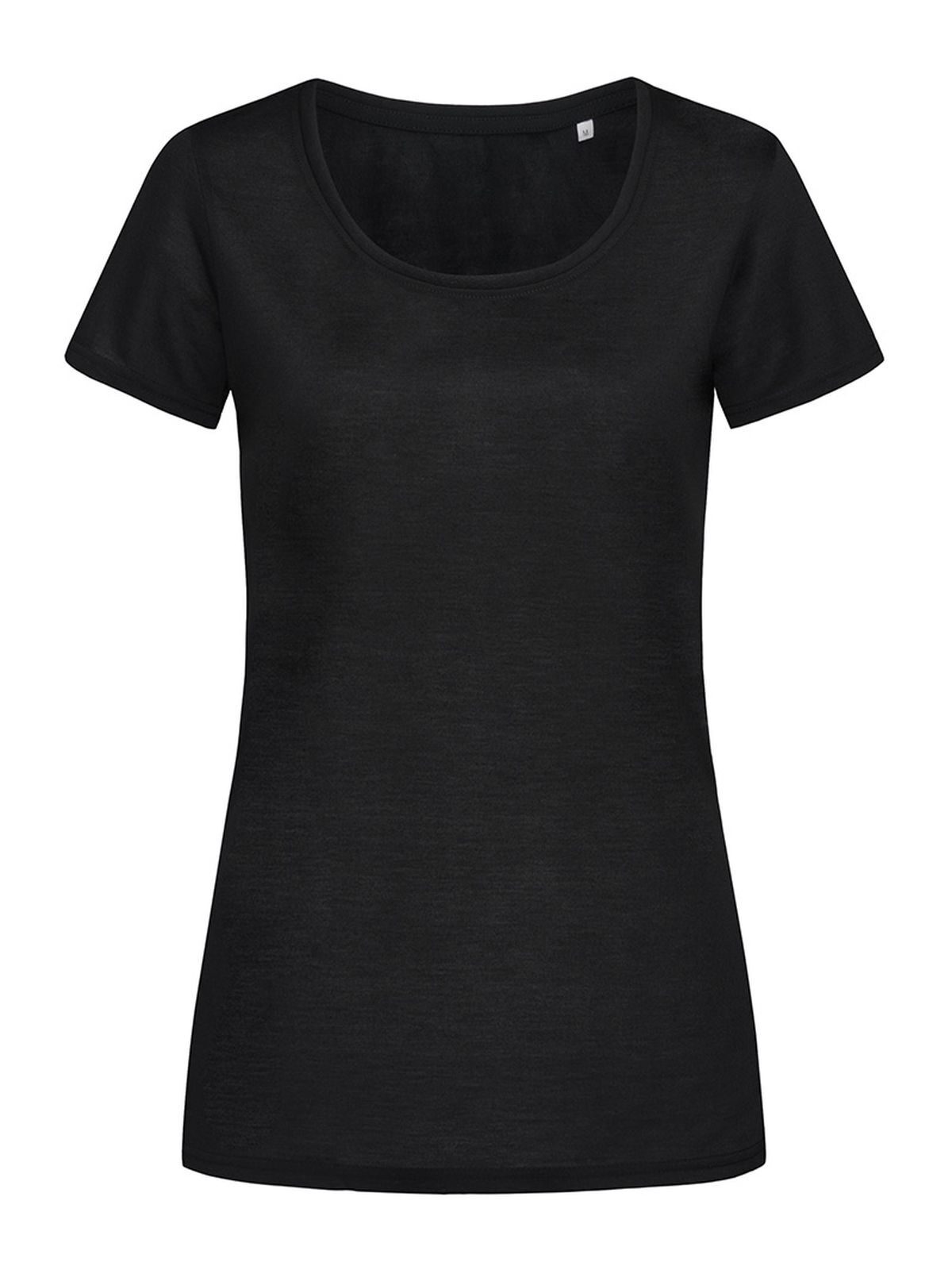 Damen-T-Shirt aus Baumwolle mit Touch-Effekt - BLO - Schwarzer Opal LC