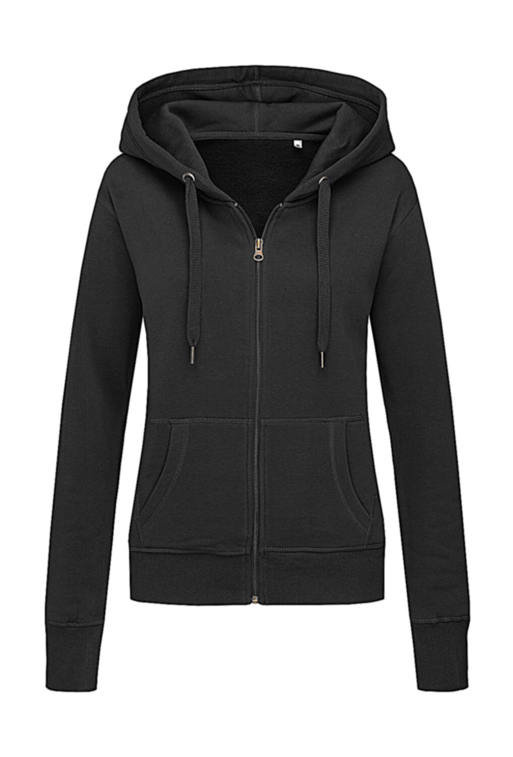 Felpa donna con zip e cappuccio - BLO - Black opal