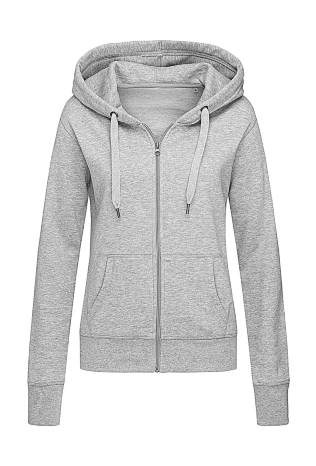 Felpa donna con zip e cappuccio - GYH - Grey heather