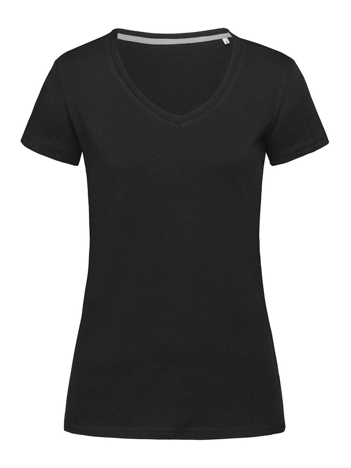 Stretch-T V-Ausschnitt Damen - BLO - Schwarzer Opal LC