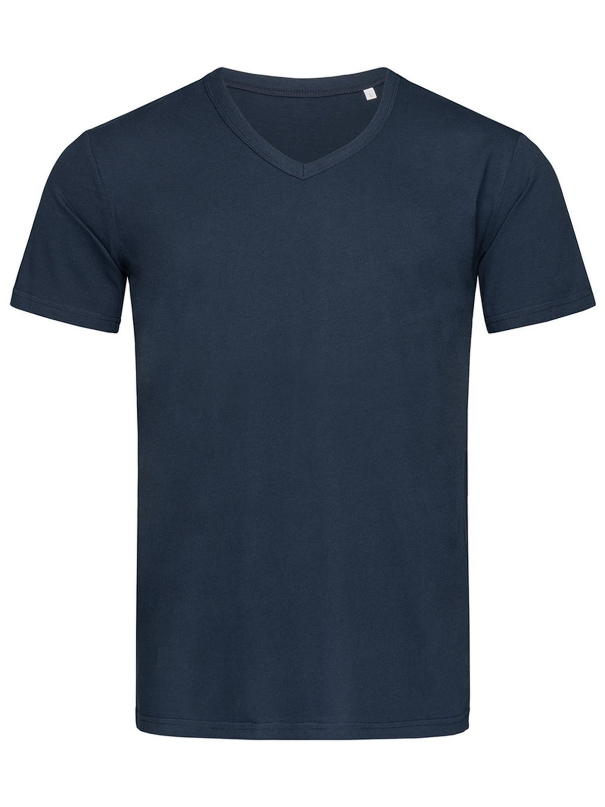 T-shirt Ben à col en V - MAB - Bleu marine