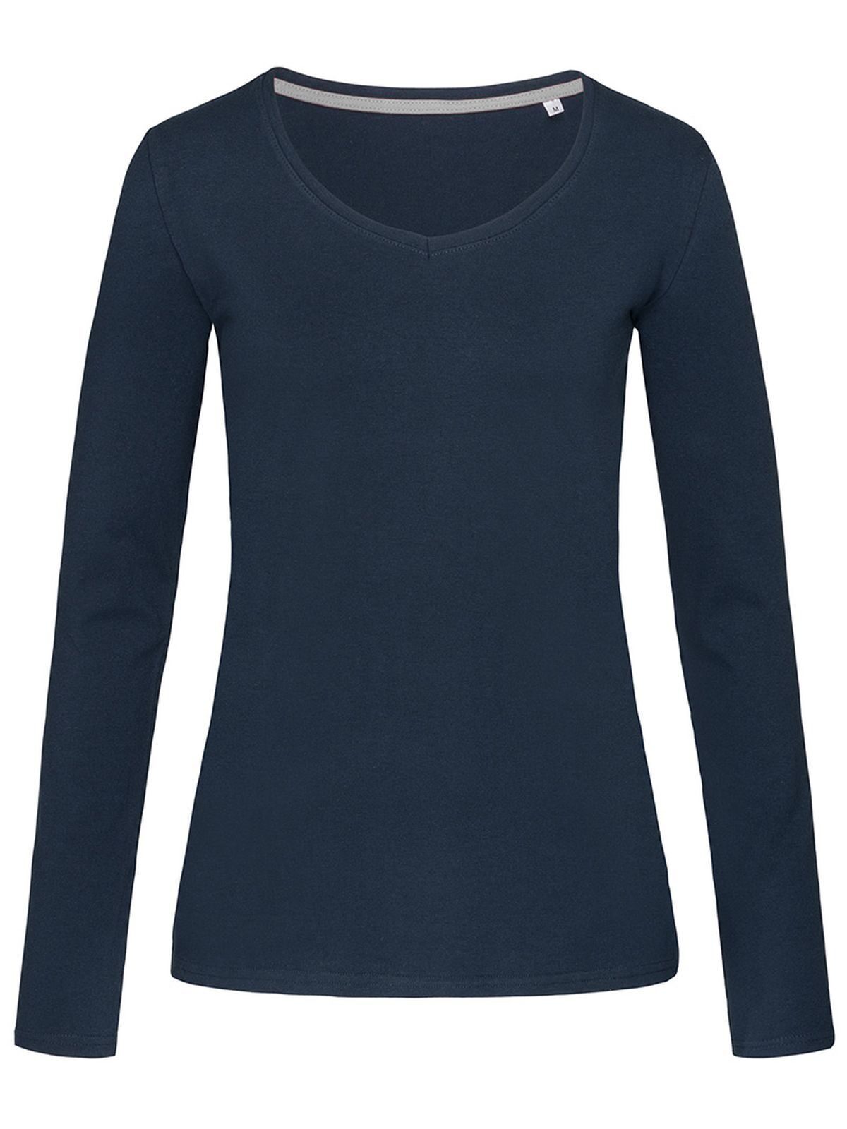 T-shirt à manches courtes et col en V Claire Login - MAB - Bleu marine