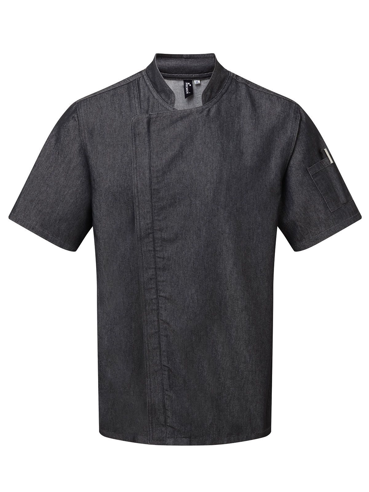 Chef´s Zip-Close Short Sleeve Jacket - BKDE - Black denim