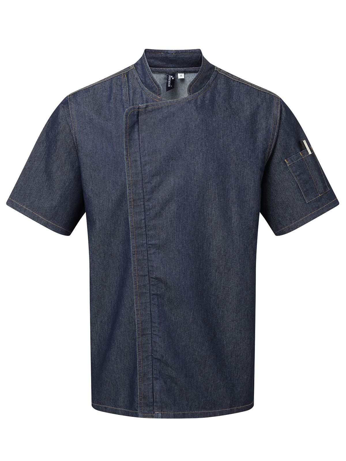 Chef´s Zip-Close Short Sleeve Jacket - IDEN - Indigo denim