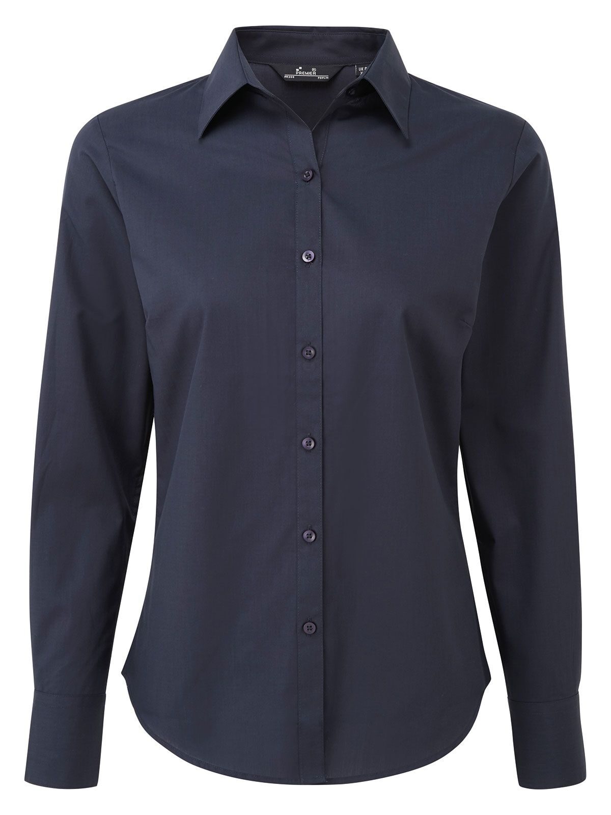 Women´s Poplin Long Sleeve Blouse - Navy