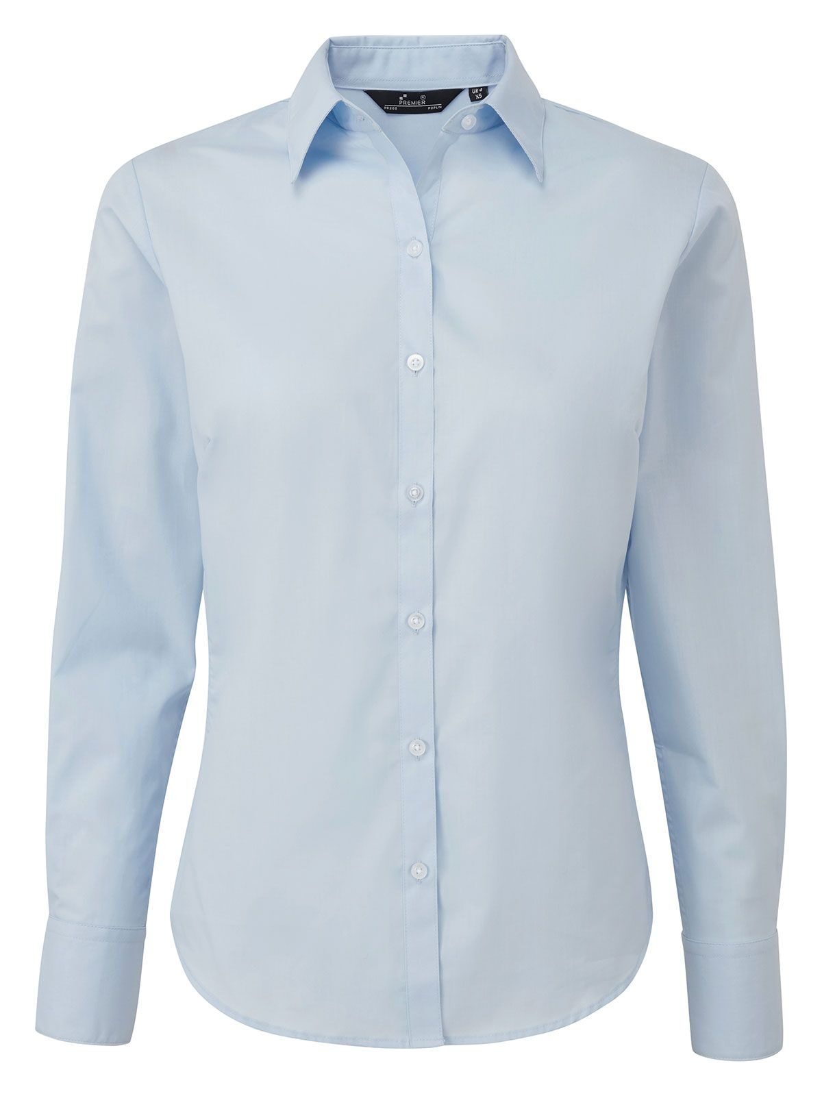 Women´s Poplin Long Sleeve Blouse - LBLU - Light Blue (ca. Pantone 2708C)
