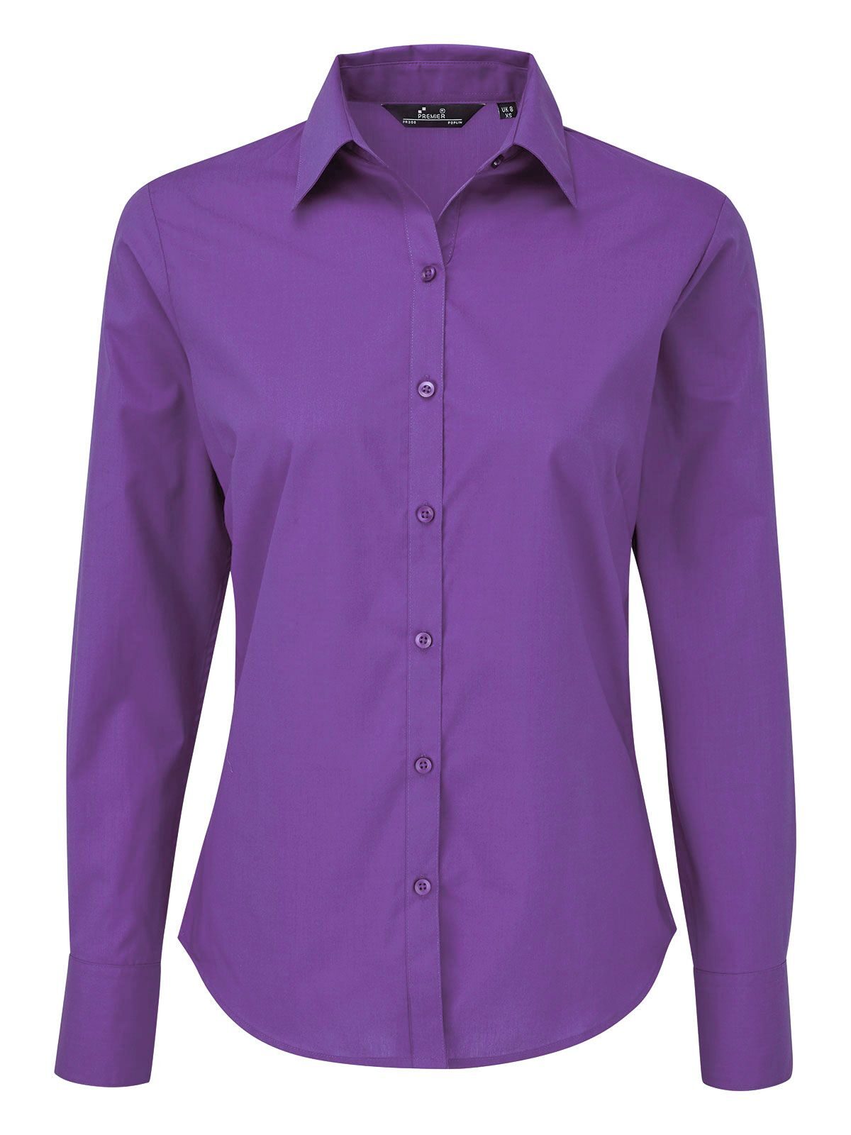 Women´s Poplin Long Sleeve Blouse - RVIO - Rich violet