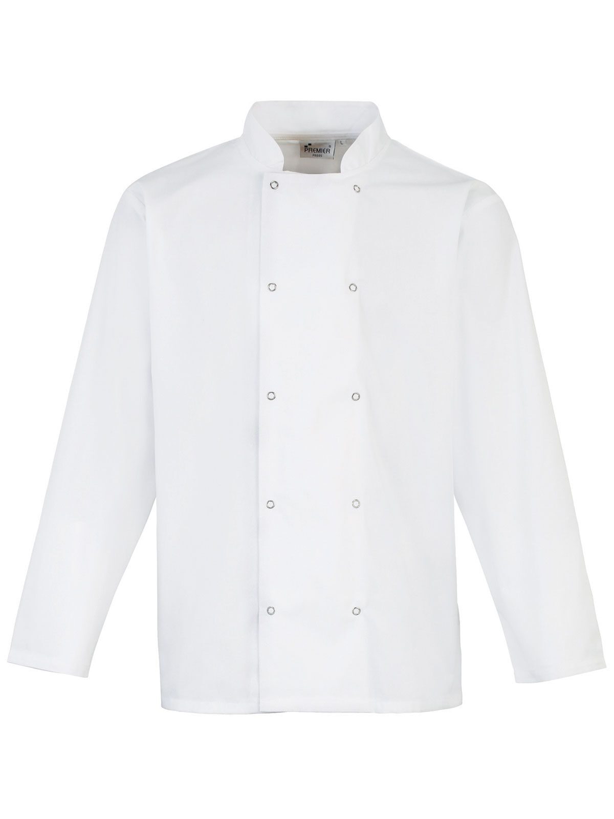 Kochjacke mit langen Ärmeln und Nieten - WHIT - Weiß