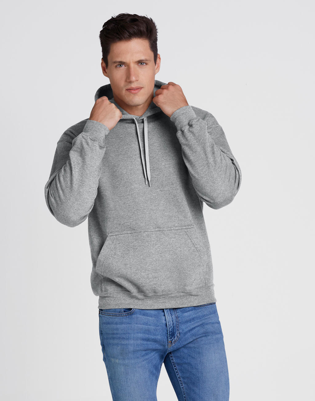 Softstyle® Midweight Sweat Adult Hoodie - 6GI - Heather Black