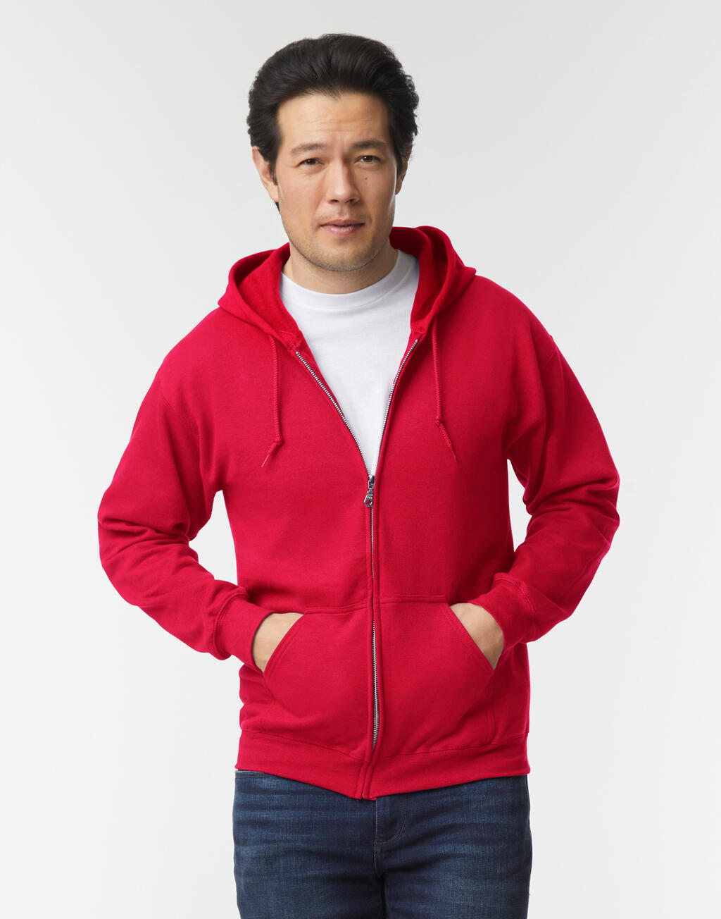 Heavy Blend™ Adult Full Zip Hooded Sweatshirt - 93 - Ash (Heather)