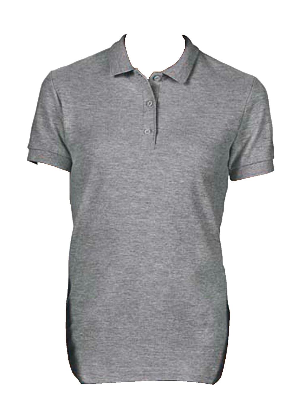 Polo à manches courtes en double piqué de coton premium pour femme - 516 - Bruyère graphite